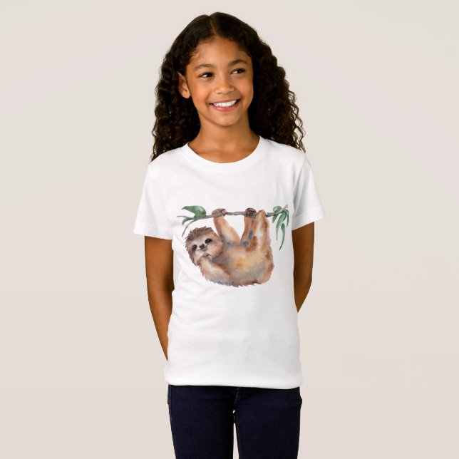 cute girls sloth lovers  T-Shirt (Front Full)