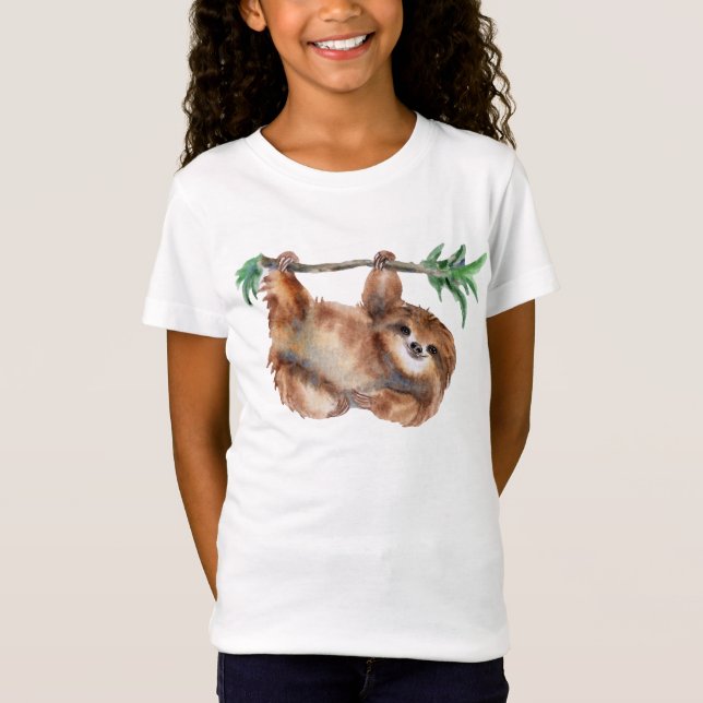 cute girls sloth lovers T-Shirt (Front)