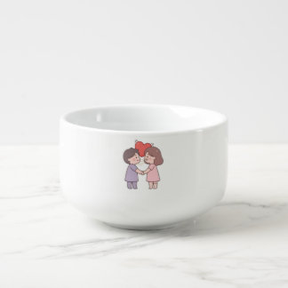 cute girls soup mug