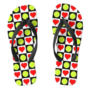 Cute Girls' Tennis Player Flip Flops