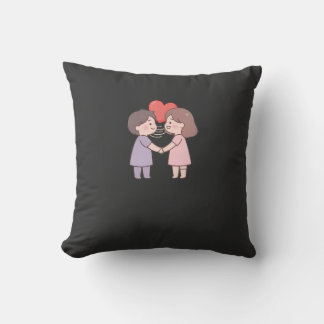cute girls throw pillow