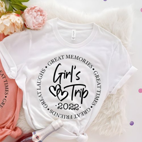 Cute Girls Trip Vacation Besties Matching Vacay  T_Shirt