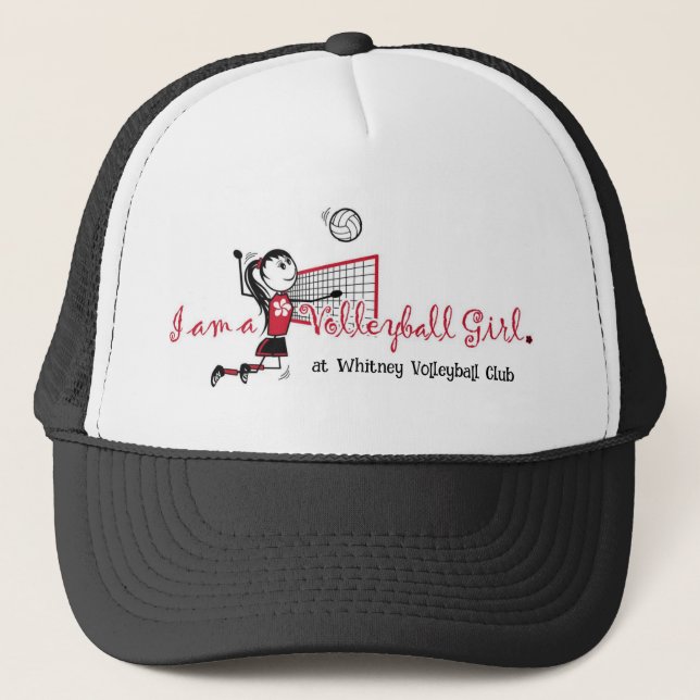 Cute Girls Volleyball  Trucker Hat (Front)