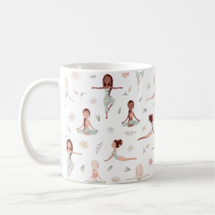 Cute Girls Zen Yoga Meditation Spiritual Namaste Coffee Mug