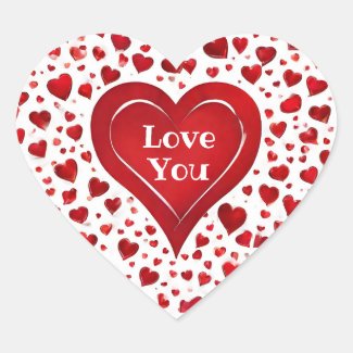 Cute Girly A.I. Red And White Love