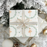 Cute girly ballerina Christmas pink modern family Wrapping Paper<br><div class="desc">Cute girly ballerina Christmas pink modern family gift wrap design.</div>