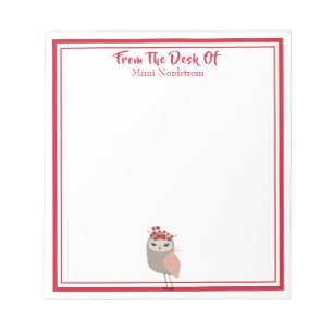 Cute Girly Bird Notepad
