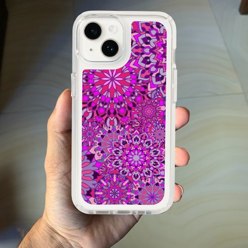 Cute Girly Boho Chic Pink Purple Floral Mandalas  Speck iPhone 14 Case