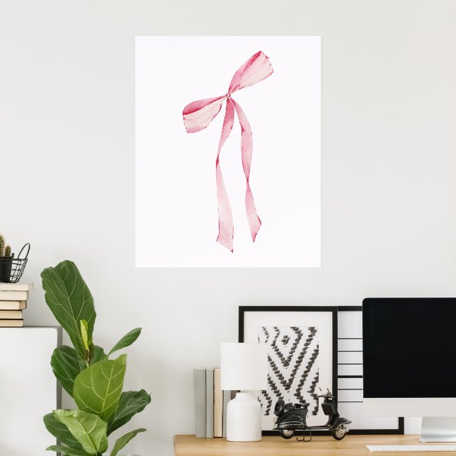 Cute Girly Bow Wall  Poster (Home Office)