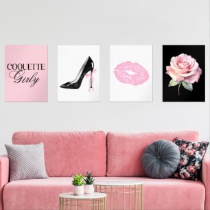 Cute Girly Bow Wall Wall Art Sets