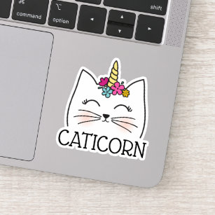 Cute Girly Caticorn Sticker