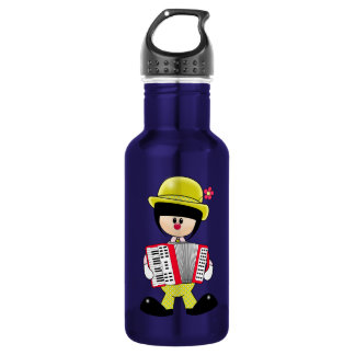 Cute Girly Clown with Accordian Stainless Steel Water Bottle