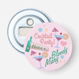 Cute Girly Cocktail Party Collage Bottle Opener