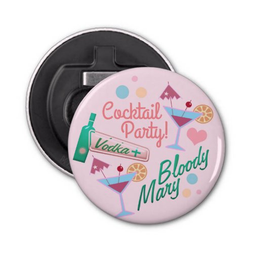 Cute Girly Cocktail Party Collage Bottle Opener