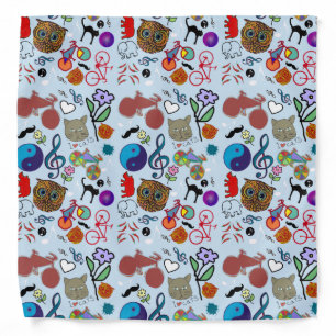cute girly color pattern bandana