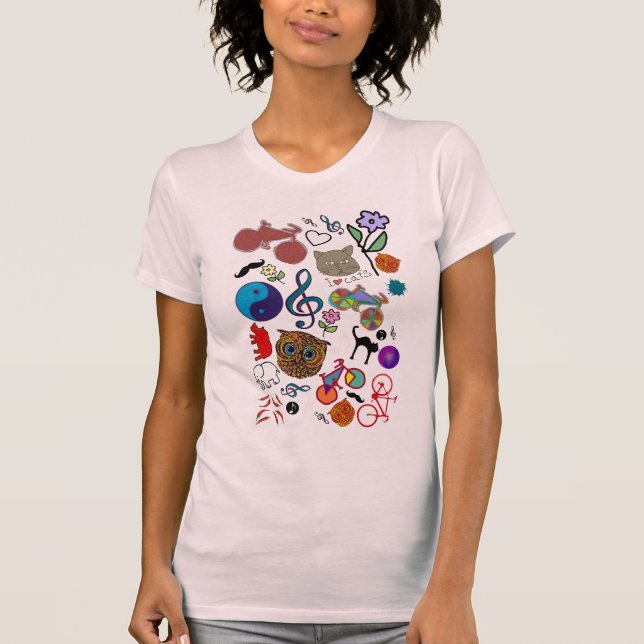 cute girly color pattern T-Shirt (Front)