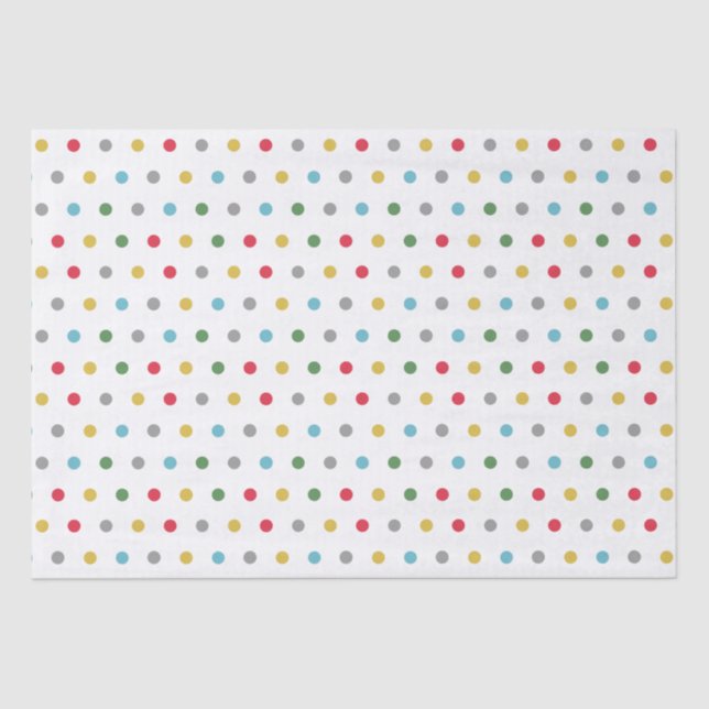 Cute girly colorful polka dots pattern  tissue paper (Front)