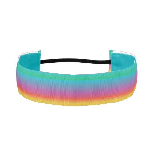 Cute Girly Colorful Rainbow Colors Ombre Athletic Headband