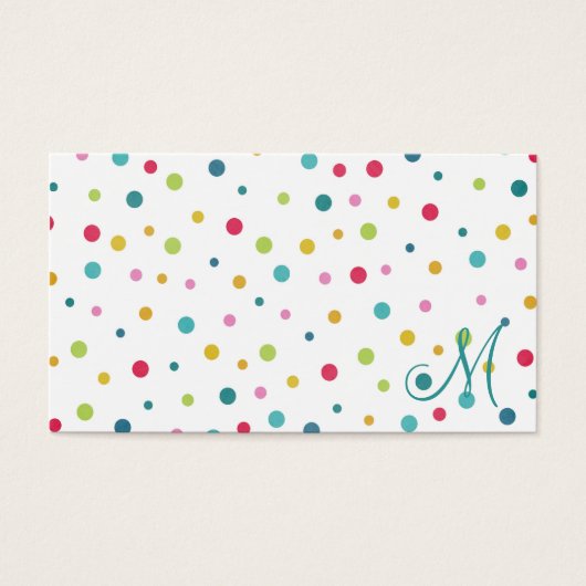 Cute girly colourful different sizes polka dots (Front)