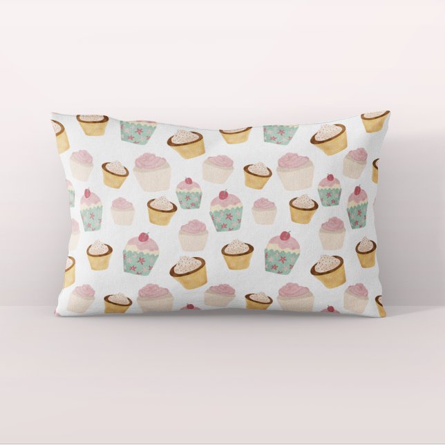 Cute Girly Cupcake Pattern Pillow Case (Creator Uploaded)
