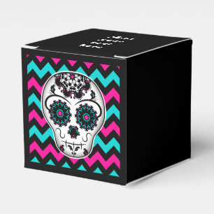 Cute girly day of the dead sugar skull favor favor boxes