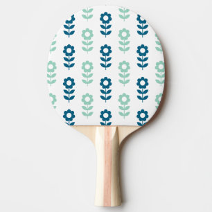Cute Girly Design Teal and Mint Daisy Flowers Ping Pong Paddle