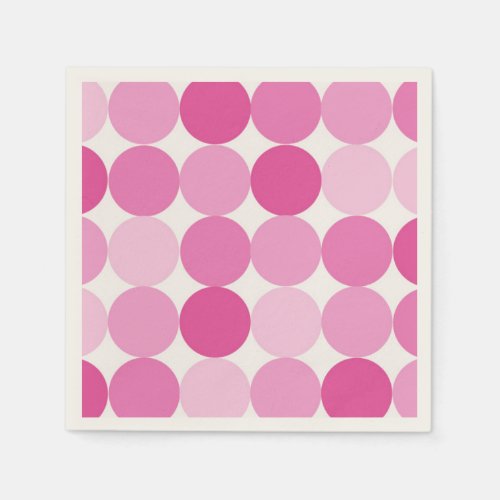 Cute Girly Elegant Pink Polka Dots Napkins
