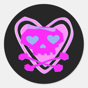 Premium Vector  Set of trending emo stickers of hearts of the 2000s in  black and acid pink colors hearts with skulls with wings heart made of  fingers broken heart with pins