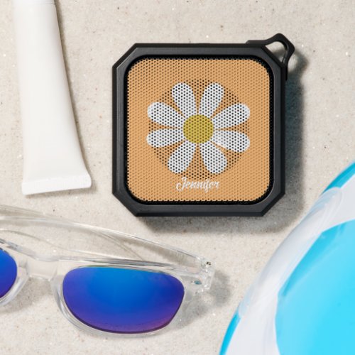 Cute Girly Floral Daisy Personalized Bluetooth Speaker