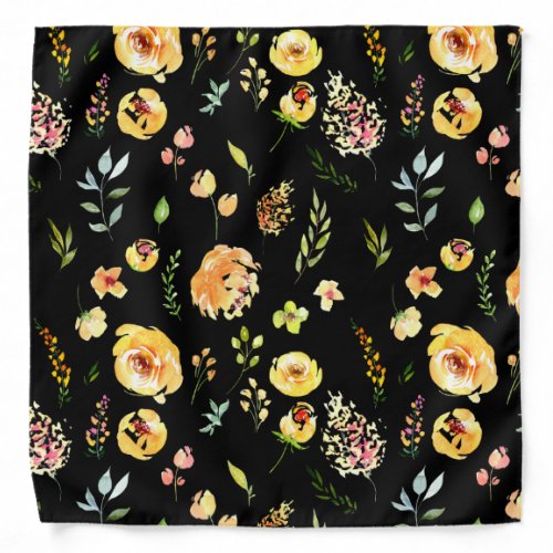 Cute Girly Flowers Nature Floral Pattern Pretty Bandana