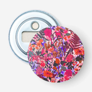 Cute girly flowers pattern bottle opener
