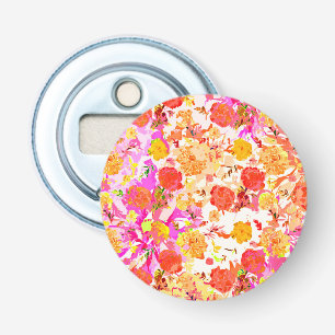 Cute girly flowers pattern bottle opener