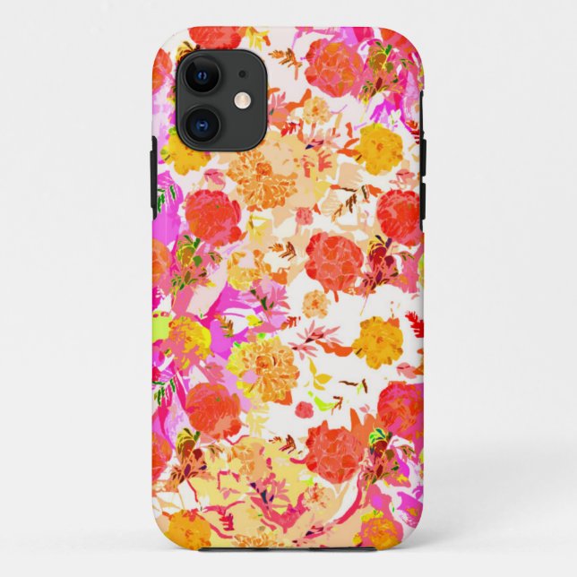 Cute girly flowers pattern Case-Mate iPhone case (Back)