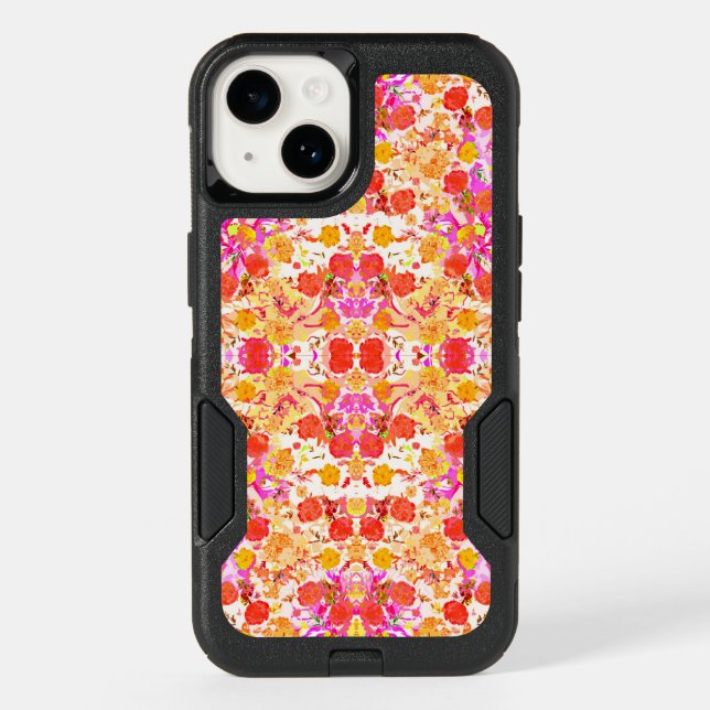 Cute girly flowers pattern otterbox iPhone case (Back)
