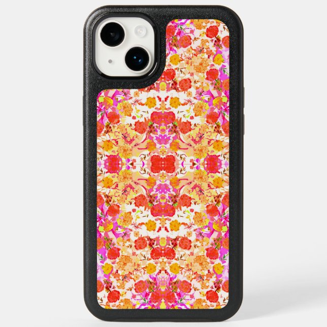 Cute girly flowers pattern otterbox iPhone case (Back)