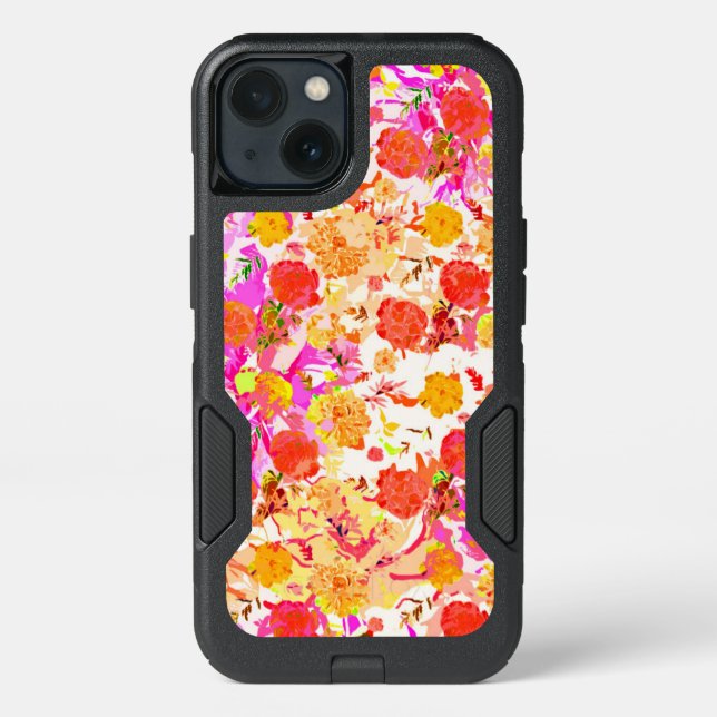 Cute girly flowers pattern otterbox iPhone case (Back)