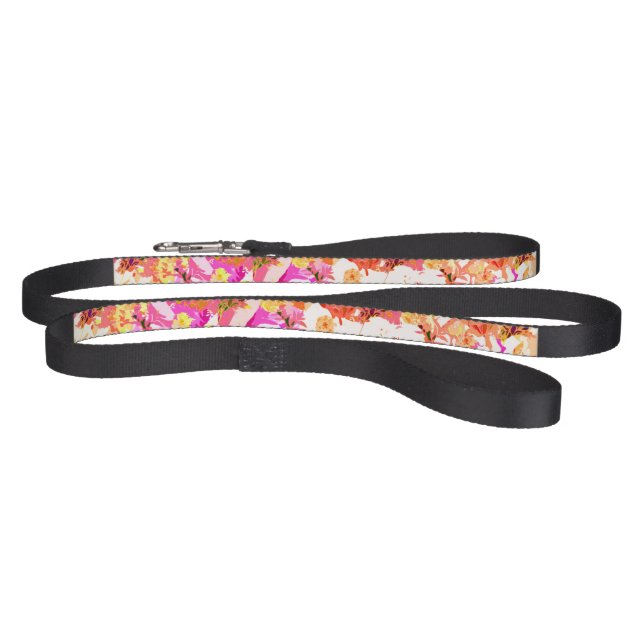 Cute girly flowers pattern pet leash (Full)