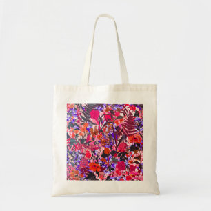 Cute girly flowers pattern tote bag