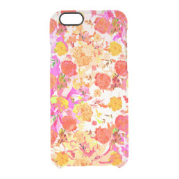 Cute girly flowers pattern clear iPhone 6/6S case