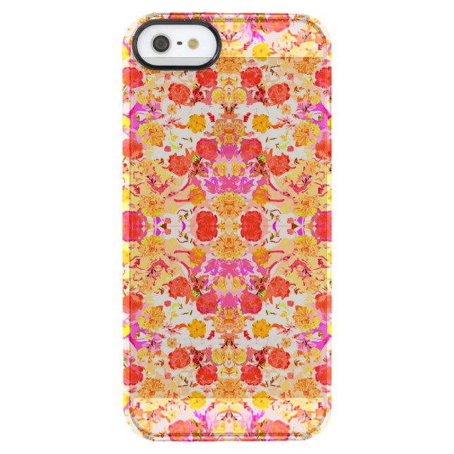 Cute girly flowers pattern uncommon iPhone case (Back)