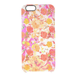 Cute girly flowers pattern clear iPhone 6/6S case