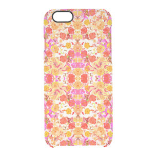 Cute girly flowers pattern clear iPhone 6/6S case