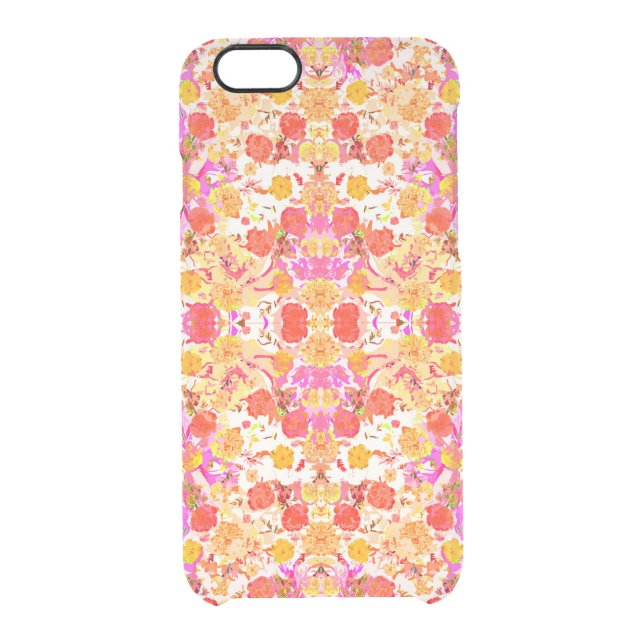 Cute girly flowers pattern uncommon iPhone case (Back)