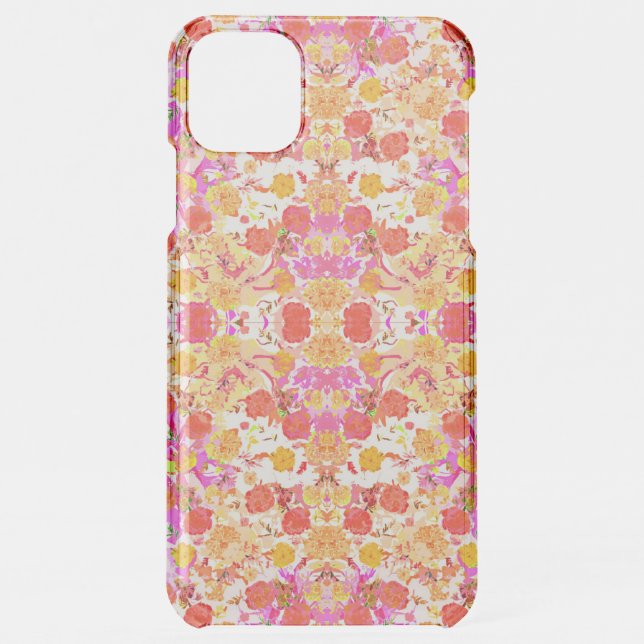 Cute girly flowers pattern uncommon iPhone case (Back)