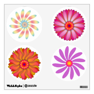 Cute Girly Flowers Wall Decals