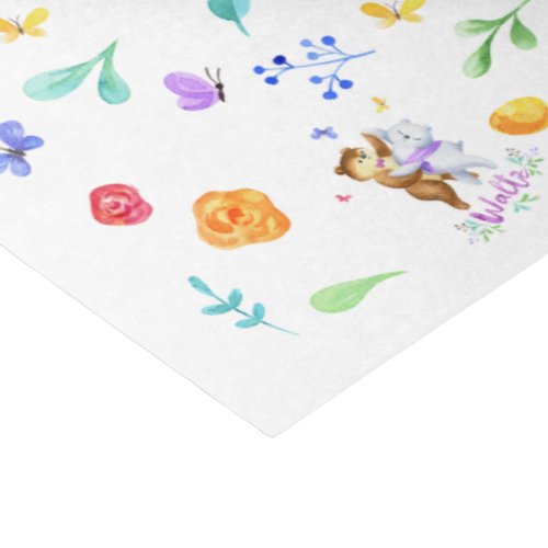 Cute Girly Forest Animals Ballroom Dancing   Tissue Paper