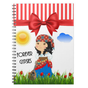 Cute Girly Forever Gypsies Notebook