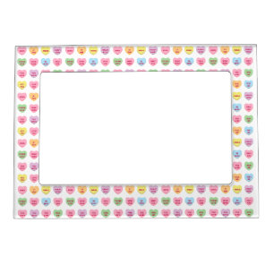 Cute girly fun custom conversation candy hearts magnetic frame