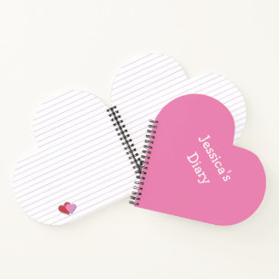 Cute Girly Fun Simple First Name Writing Diary Notebook