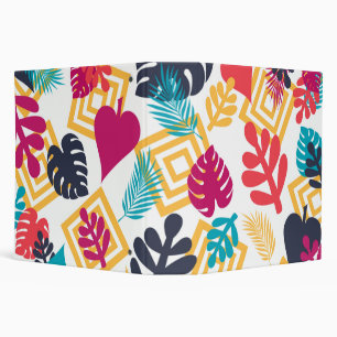 Cute Girly Fun Tropical 3 Ring Binder